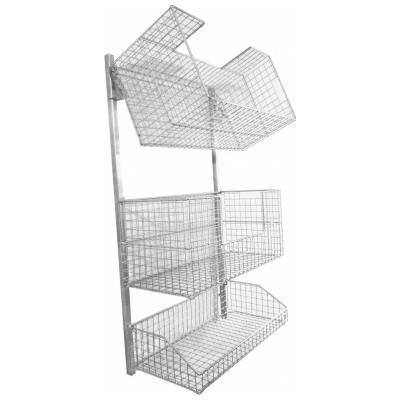 Настенная шина с кронштейнами для корзин НШК-1500 "МЕДИКОН"